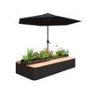 Outdoor Stainless Steel Bench Planter with Divider