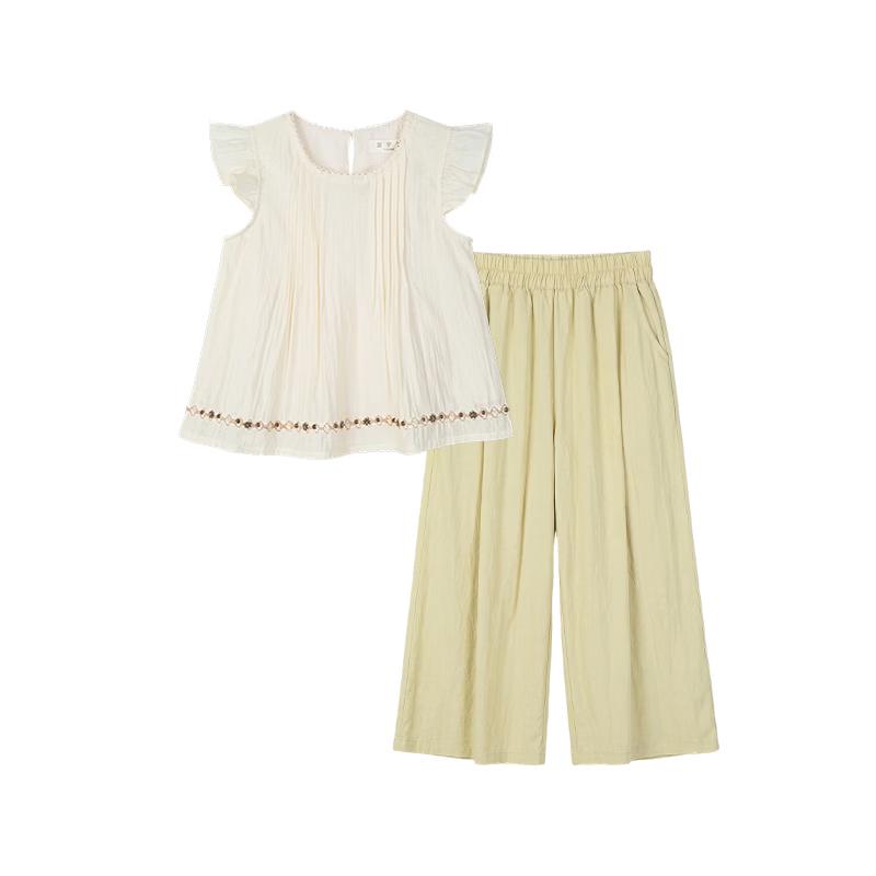 Fuluomi Girls  Sweet Korean Summer Two-Piece Set 160