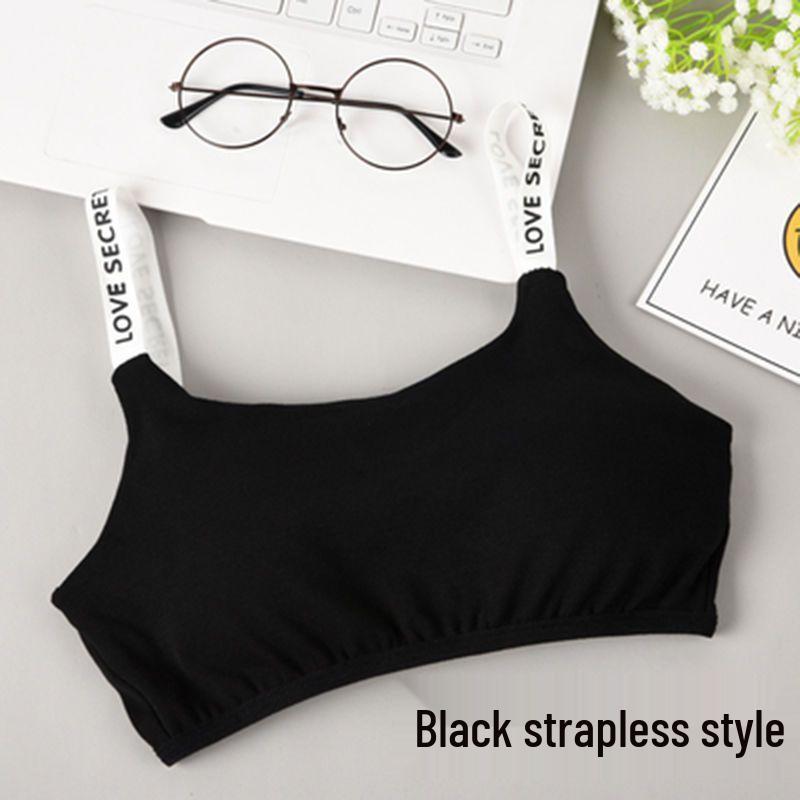 Southeast Asia Strap Backless Bandeau Top with Chest Pads - Comfortable Back Buckle Bra for Girls