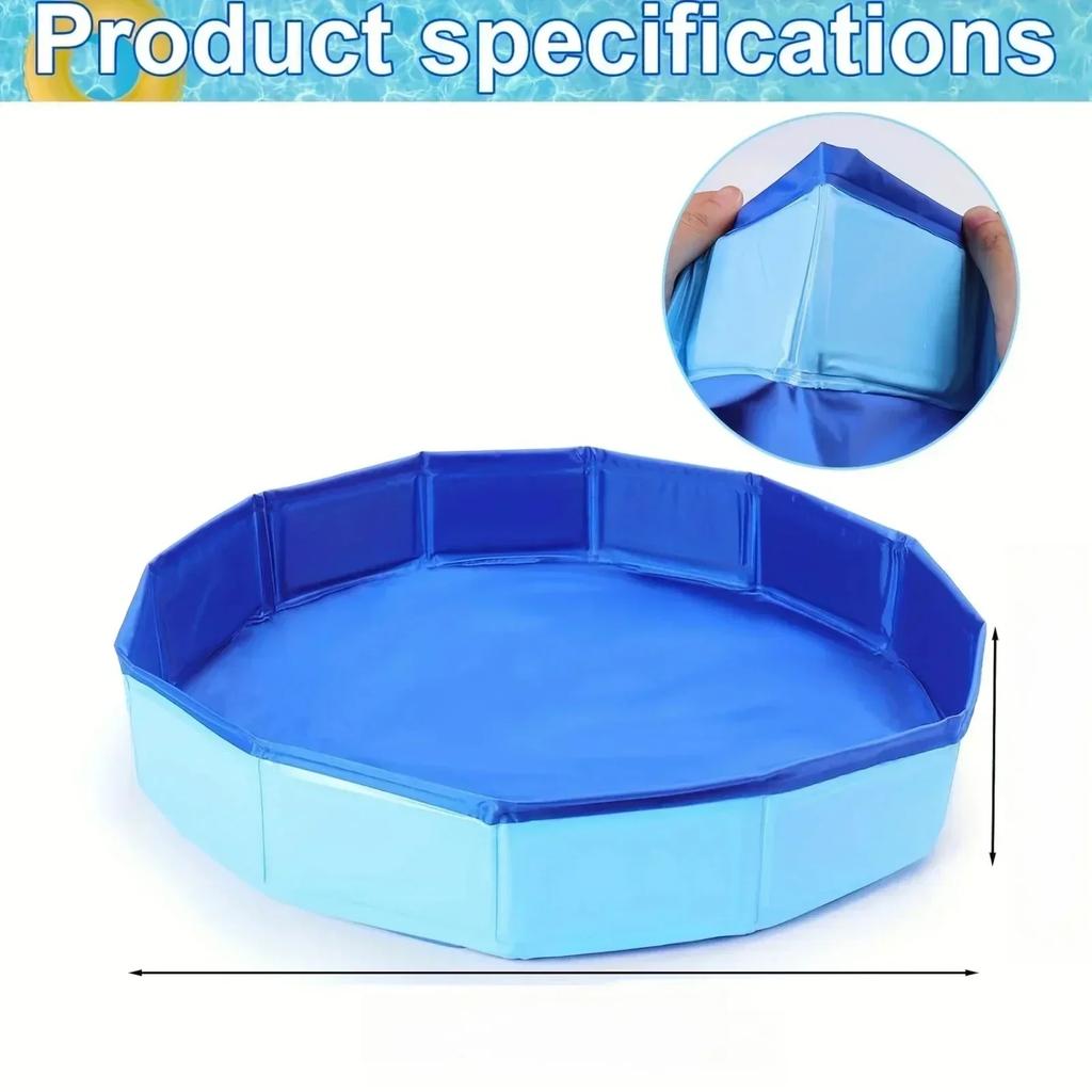 Foldable Dog Swimming Pool Pet Dog Bathing Tub Pool for Small Dogs Pet Indoor Outdoor Cool Bathing Wash Bathtub Pet Accessories