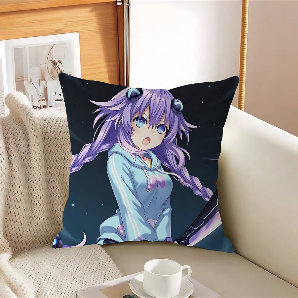 Anime Characters N-Neptune Pillow Case Removable Washable Cushion Cover – All-Season Soft Linen