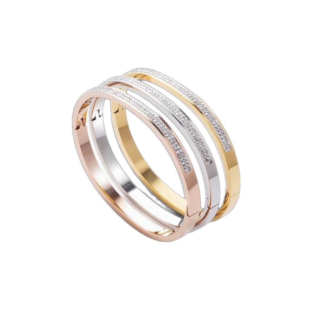 High-End Colorfast Titanium Steel Bracelet for Girls - Elegant, Durable Stainless Steel Jewelry