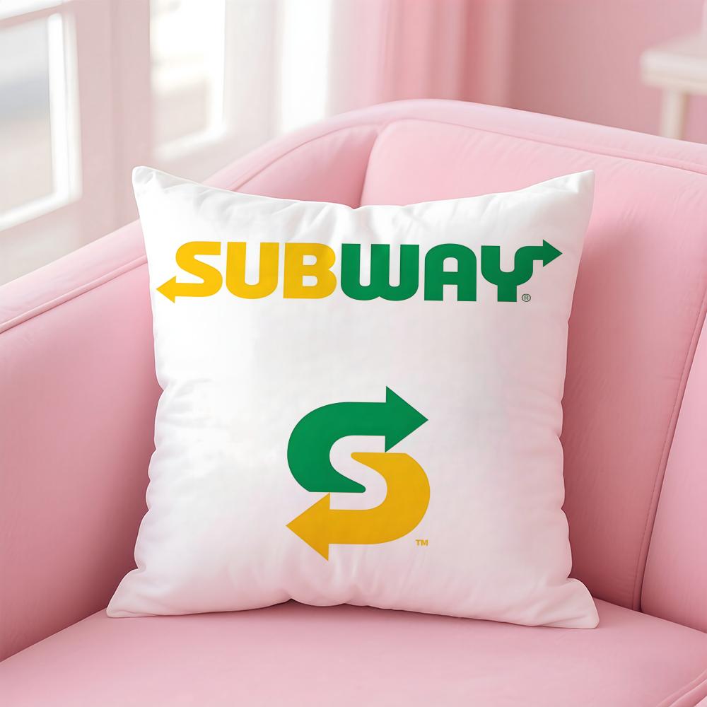 S-Subway Cushion Cover Home & Car Multi-Scene Pillow Cover - Reversible, Soft & Durable for Daily Use