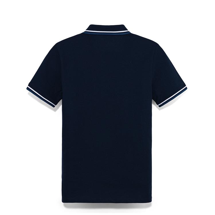 Timberland Outdoor Casual Slim Fit Striped Breathable Short Sleeve Polo Shirt Men Polo Shirts Navy-Blue A628NZ02