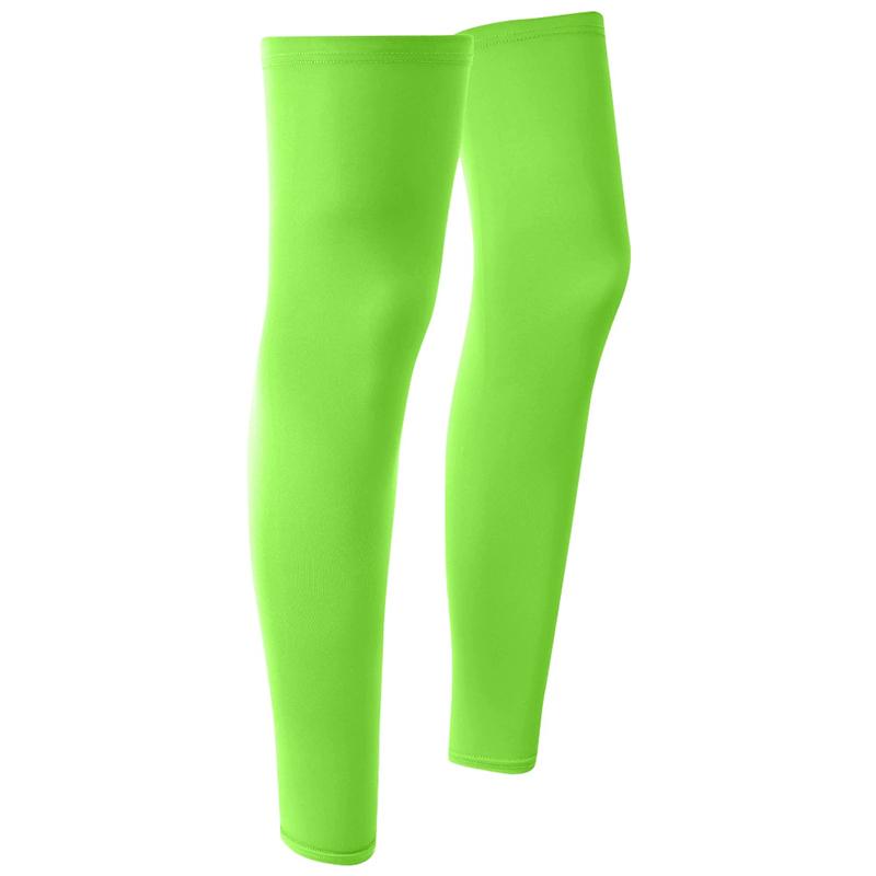 2Pc Summer Running Cycling Legs Sleeve Ice Silk Protection Compression Non-Slip Leg Warmer Cooling Sport Gear Sunscreen Leggings
