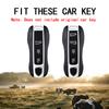3/4 Knöpfe Leder Auto Schlüsselhülle Etui Fernbedienung Schlüsselanhänger Halter für Porsche Cayenne Panamera 911 992 Taycan