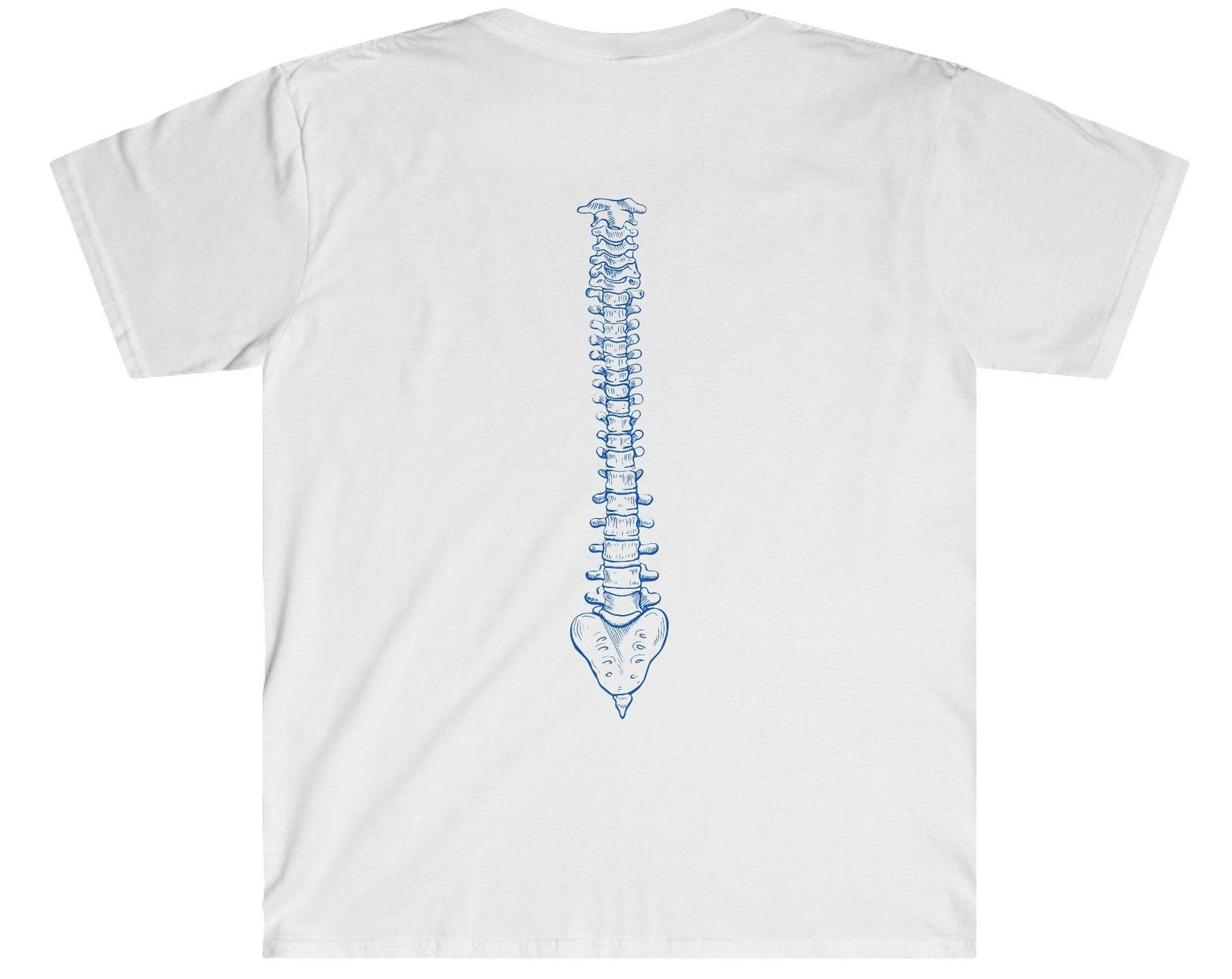 Skeleton Spine T-Shirt: Scary Halloween Graphic Tee S