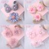 Lace Headband & Socks for Baby Unisex Boy Girl Elastic Headdress Anti-Skid Floor Socks Gender Neutral Heads Accessories