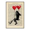 Banksy Balloon Girl Graffiti Poster Disappearing Five Rings Mural Retro Decorative Paintings Wall Art Prints Modern Home Decor