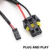 2sets Car 1 Lead 2 Lamp H4 HID Bi-LED Relay Harness Wire High Low Projector Lens Cables Headlight Control Connector Wires 12V