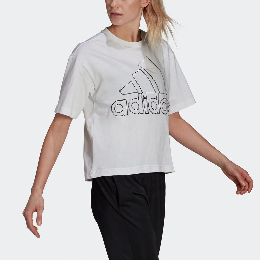 adidas Set In Sleeve T Shirt Women's White GV5173