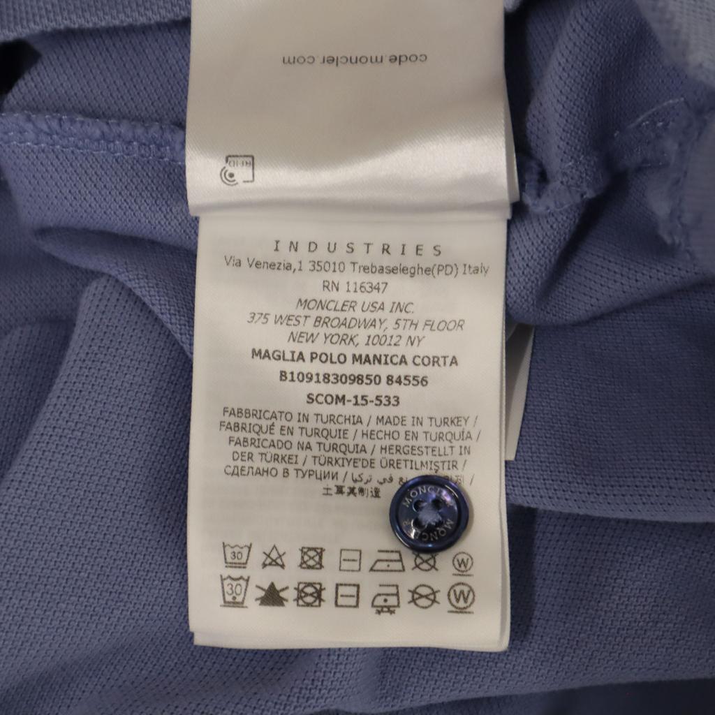 Moncler Short Sleeve Polo Shirt S Purple Men's Used