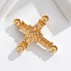 New design cross brooch retro court baroque suit coat corsage pin jewelry