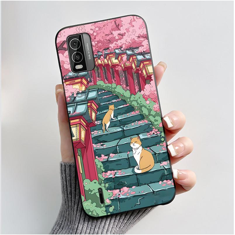 Cute Case For Nokia C210 / Nokia C300 4G Fundas Printing Shell Protective Cover Soft Silicone Cartoon Phone Casing Coque Capa