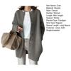 Women Winter Coat Single-breasted Solid Color Long Sleeves Loose Knitted Keep Warm Sweaters