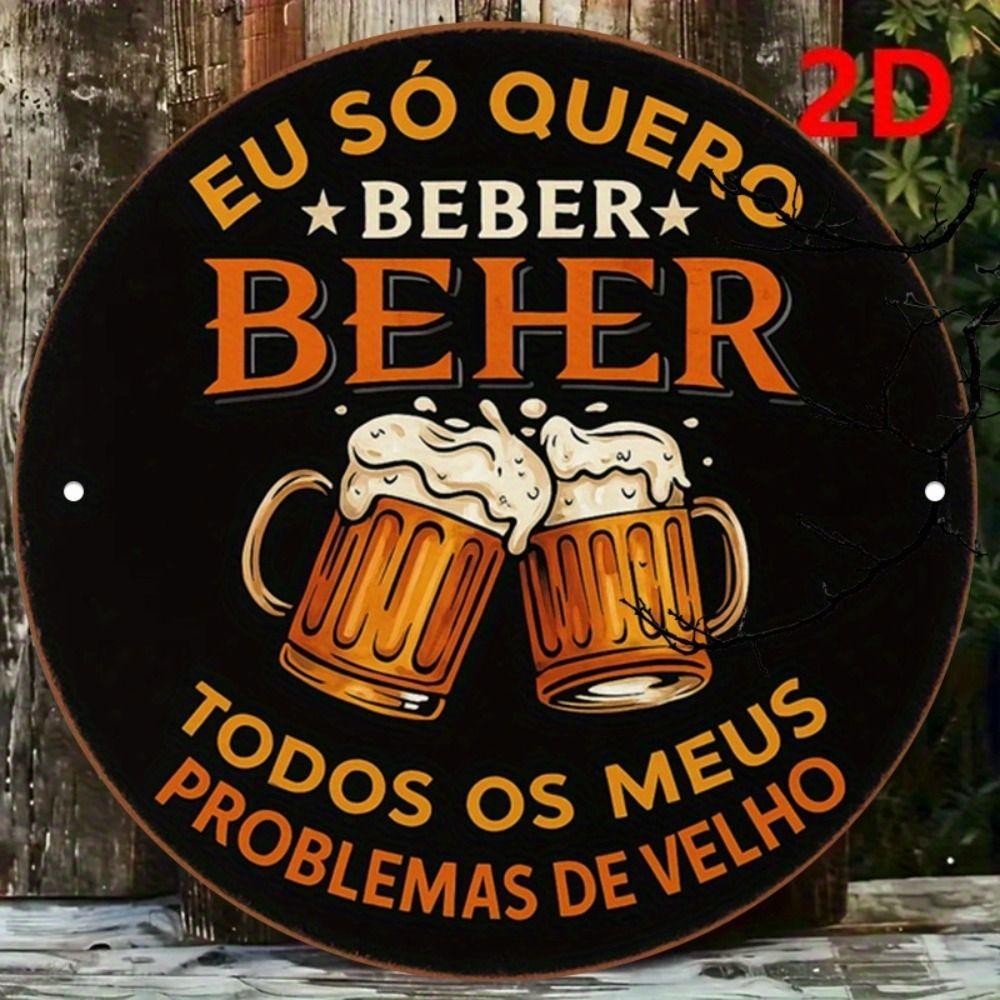 Segno in Latta Metallico Birra Decorazione Murale 20x30cm