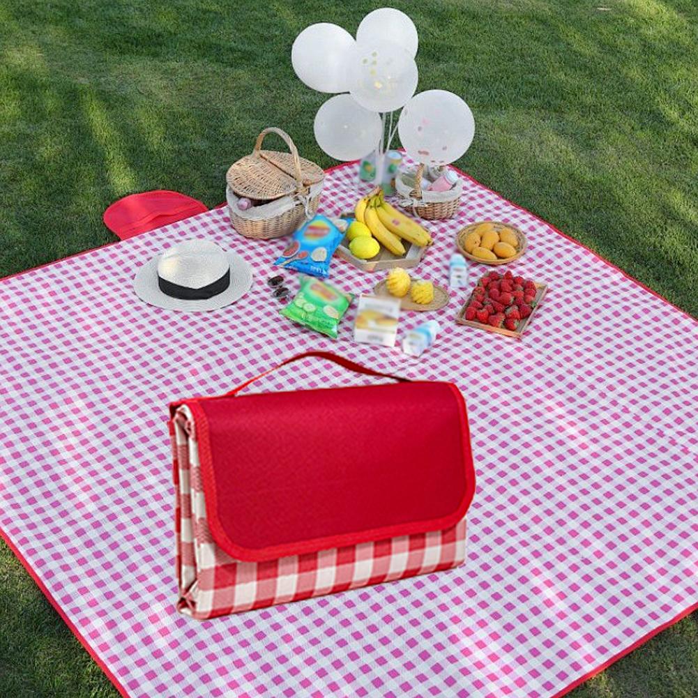 Wasserdichte Strandmatte Tragbare Feuchtigkeitsbeständige Verdickte Decke Outdoor Schlafmatten für Reisezelt Camping Picknick Familienfeier