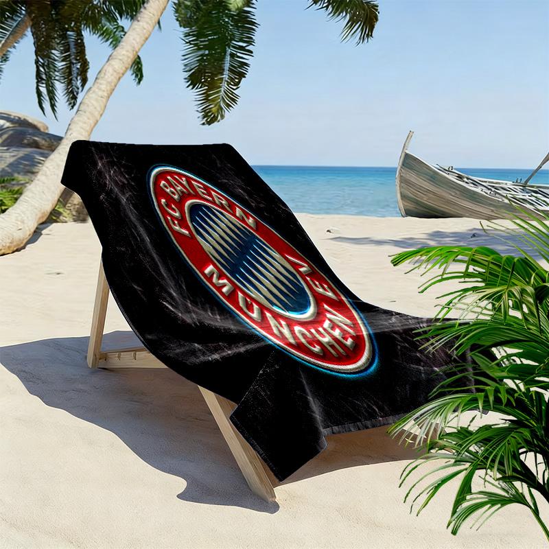 FC Bayern Munich: Passion Field beach towel Portable for travel beach Outdoor pool towel Absorbent bath towel quickdrying swim towel Fashion