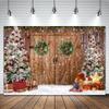 White Christmas Tree Fireplace Photography Background Vinyl Backdrops for Children Baby Family Party Photoshoot Photo Studio