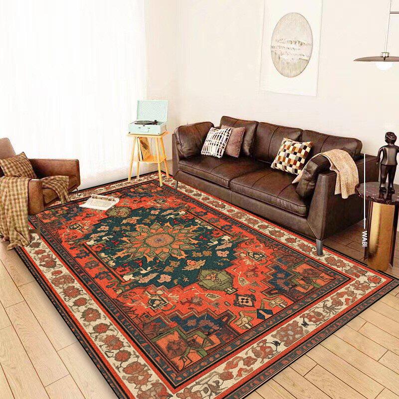 

Persian Carpet Living Room Coffee Tables Easy Cleaning Large Rugs 200x300 Retro Decoration Sofa Rug Bedroom Non-slip Floor Mats 60*90cm