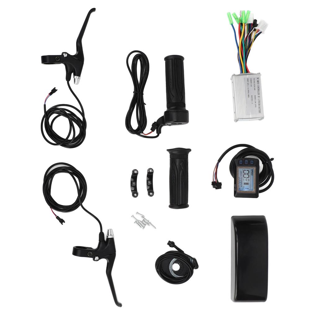 500W 22A DC 36V 48V Electric Bike Controller S866 Display Meter Thumb Throttle Brake Handle Set