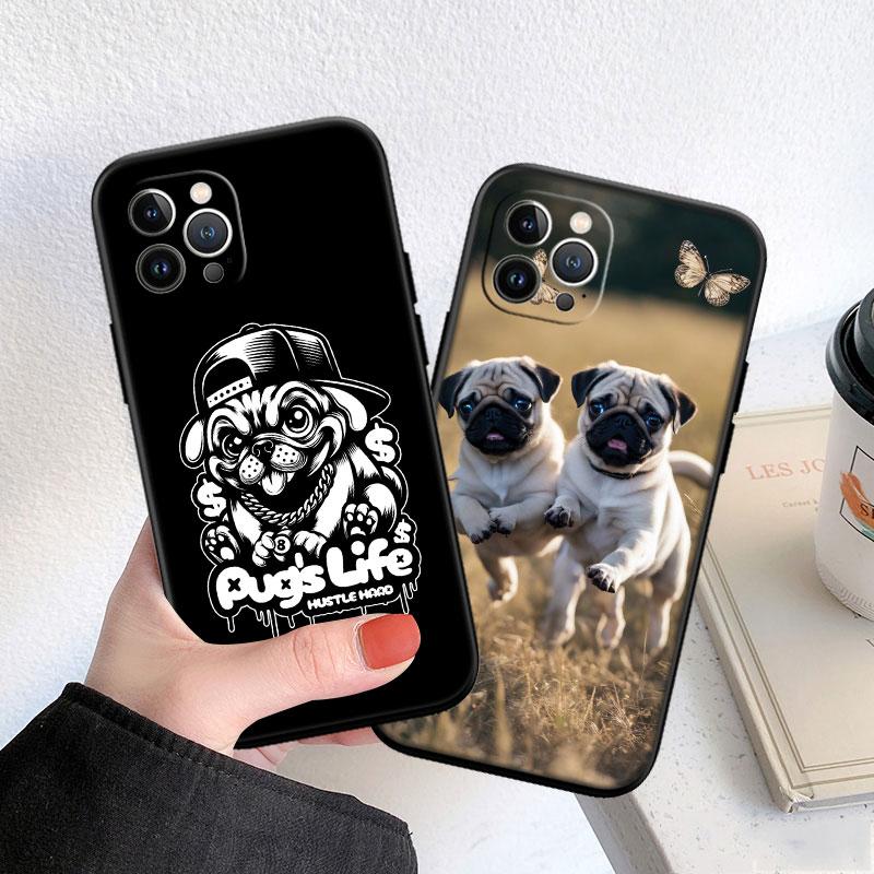 CJ90 Mops Hund Soft Shell Handyhülle für Xiaomi Poco C40 C50 C51 C55 C65 C71 C75 F3 F5 F6 F7 M2 M3 Pro Ultra