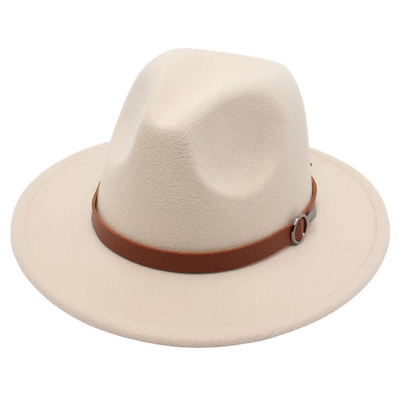 S New Retro British Top Hatsmall Belt Felt Hat Autumn And Winter European And American Jazz Hat Ins Style