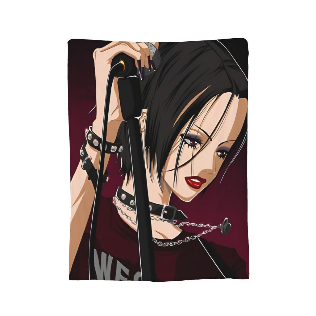 Nana Osaki Anime Blanket Cover Flannel Black Stones Punk Manga Warm Throw Blankets for Bedroom Sofa Bed Rug
