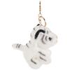 Alipis White Tiger Plush Keychain, White Tiger Mascot, Bag Charm, Cute Fluffy Animal Strap, Keys, Backpack Decoration, Gift (11cm)