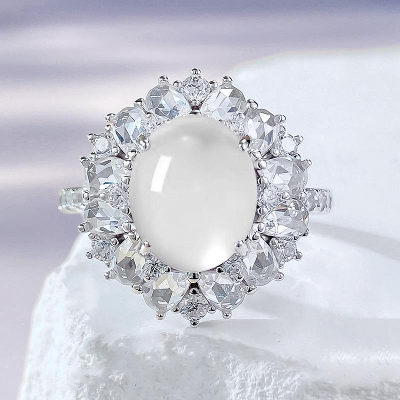 

Hui Zhi Yi Jewelry 925 Sterling Silver Filigree Water Mo Yu Oval Ring Size 9