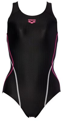 Arena Rennbadeanzug Aqua Racing Schwarz x Pink Damen (BKPK)