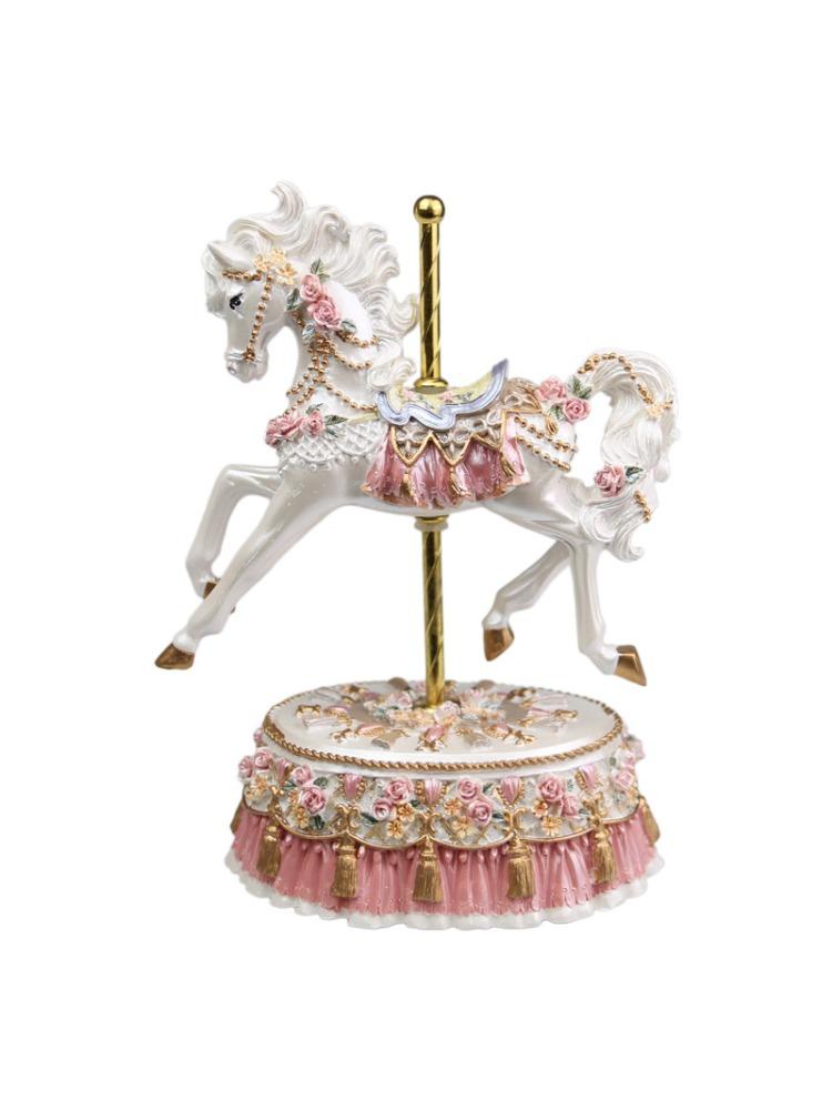 Carousel Music Box Cartoon Musical Gift for Girls Kids Children Christmas Birthday Present