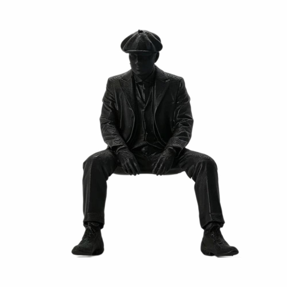 3D Printed Magician Statue Home Decoration Sitting Man Figurine  Bookshelf Decor