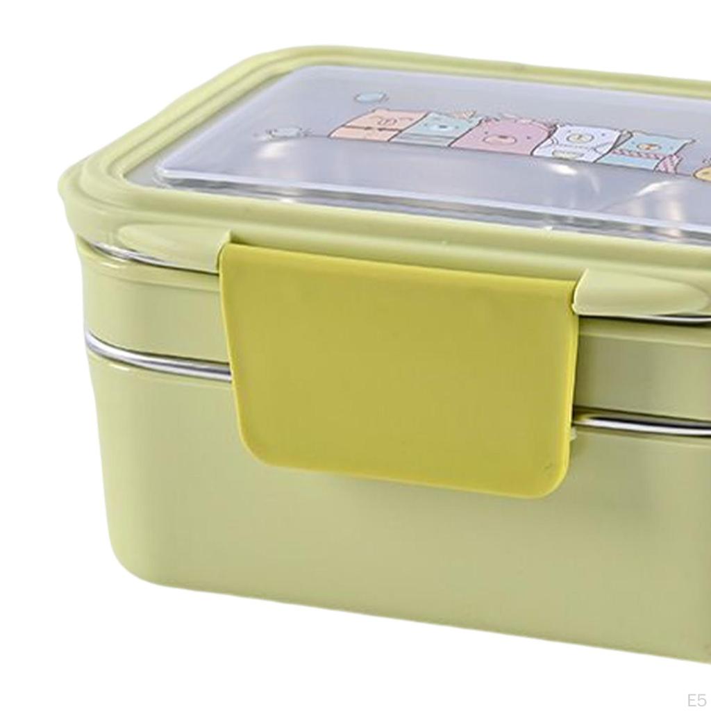 2 Layer Stainless Steel Bento Box, Large Capacity Lunch Container Food Storage Containers Picnic