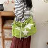 Large Capacity Corduroy Women's Shoulder and Crossbody Tote Bag with Pentagram Design
