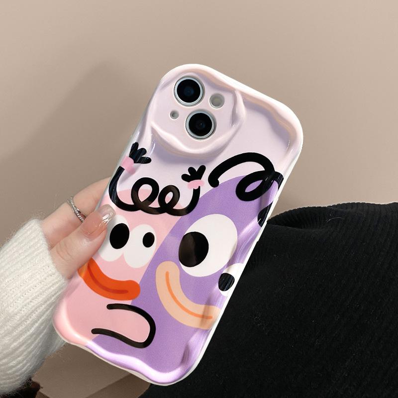 For IPhone 15 Mobile Phone Case for Women for IPhone16promax/13 Cream Pattern 11/12mini Anti-fall 14