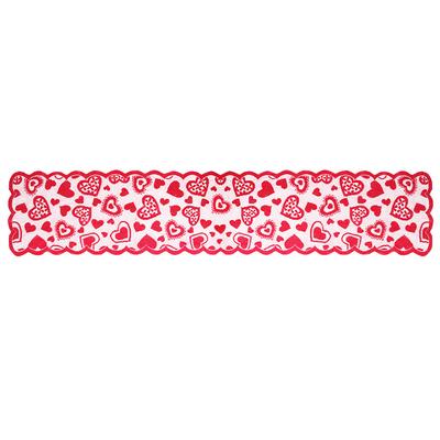 Valentinstag Dekoration Tischläufer Romantische Spitze Rotes Herz Liebe Tischdecke Valentinstag Hochzeitstag Party Heimdeko