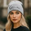 Woolen Letter Knit Hat Ear Protection Female Beanie Caps Ladies Casual Cap  for Woman/Men