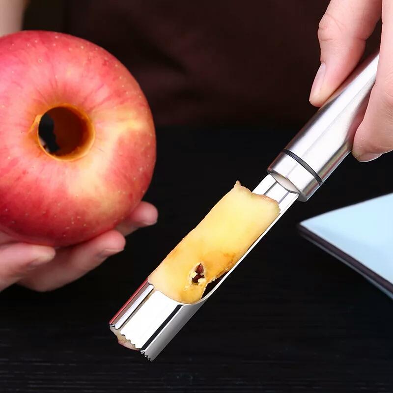 Apfelentkerner, Obstschneider, Edelstahl, Apfelschneider, Entkerner, Obstkernentferner, Schneidemesser, Haushaltshelfer, Küchenzubehör