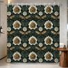 Boho Shower Curtain  - Celestial Moon & Botanical Vine Print Waterproof Bathroom Curtain with Rust-Proof Hooks Included,Bohemian