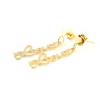 Les Trésors De Lily [H6174] - Gold Plated 'Love' Earrings - 25x7 Mm
