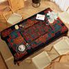 Polyester 2D Flat Printed Vintage Table Cover Camping Picnic Blanket Room Decor Table Covers For Dining Table Party Supplies