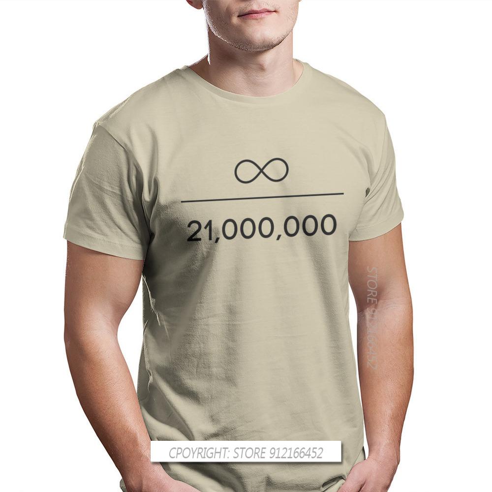 Infinity Divided By 21 Million Unique TShirt Bitcoin Cryptocurrency Miners Meme New Design Graphic T Shirt Stuff Hot Sale
