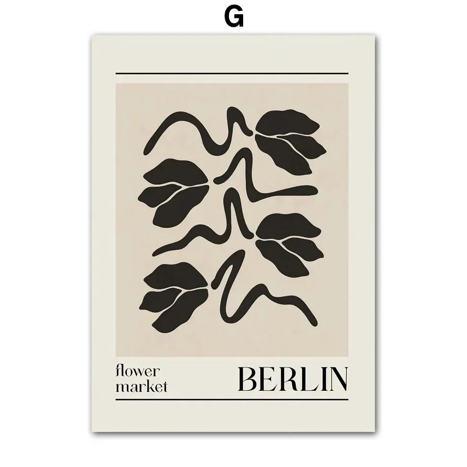Modern Minimalism Wall Art Nordic Canvas Painting Black Gray Abstract Flower Leaves Girl Face Posters And Prints Wall Pictures