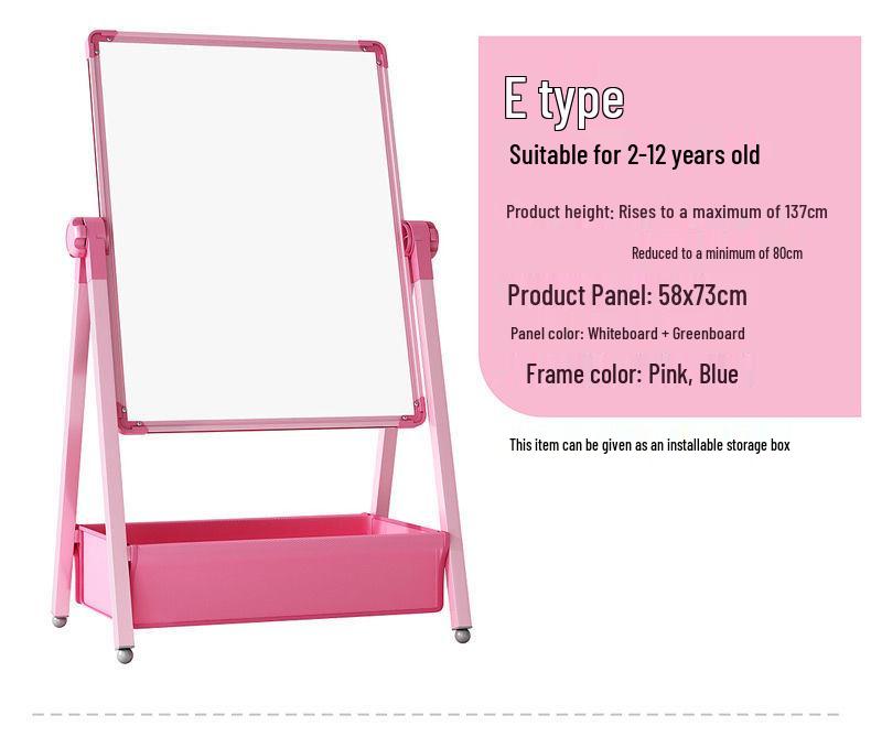 Kids' Double-Sided Magnetic Blackboard & Whiteboard: Erasable Drawing & Writing Stand with Coloring and Graffiti Features
