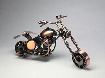American Motorcycle Approximately Long Tin Toy Historic USA Ball Bearings Antique-style (Bronze Color) 16.2cm [Interior Car, Vehicle] Motorcycle,