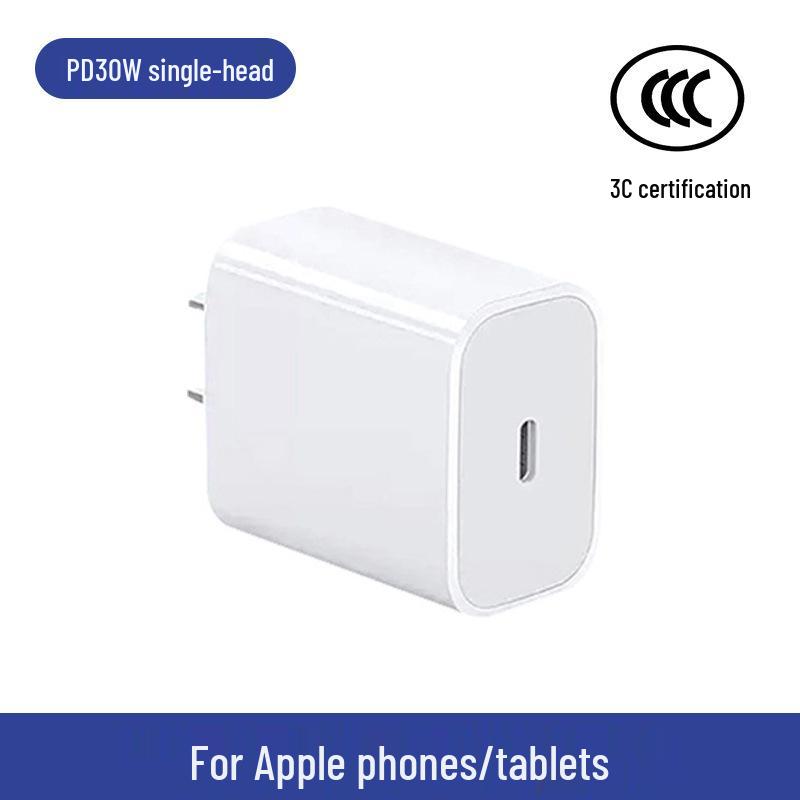 PD20W Dual Port Fast Charger for iPhone 15/14 Pro, 16 Max 30W Mobile Charger