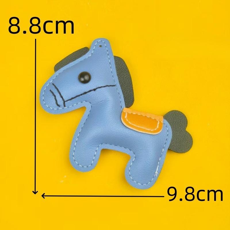 Year of the Horse, leather pony keychain pendant, simulated leather pony pendant, there will be money soon, trendy bag pendant.