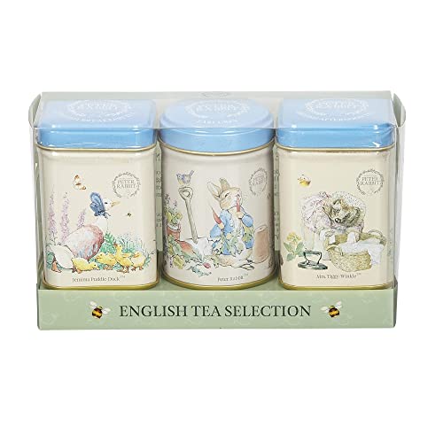 

Set of 3 British Peter Rabbit Tea Cans