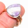 Natural Tiffany Stone Gemstone Two Tone 925 Sterling Silver Gift Ring S.9 t3G23